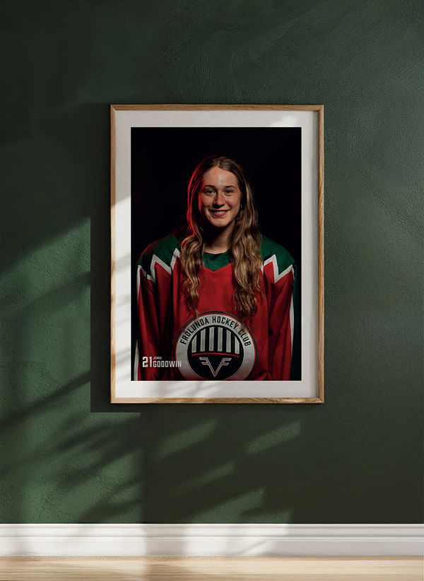 Poster Jenna Goodwin #21 Frölunda HC 2025/2026 crossfade