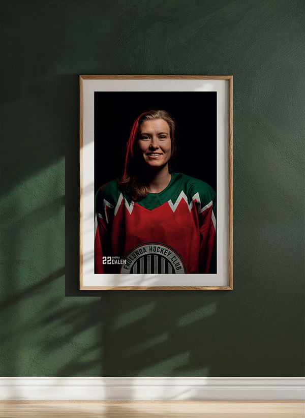 Poster Andrea Dalen #22 Frölunda HC 2025/2026 crossfade