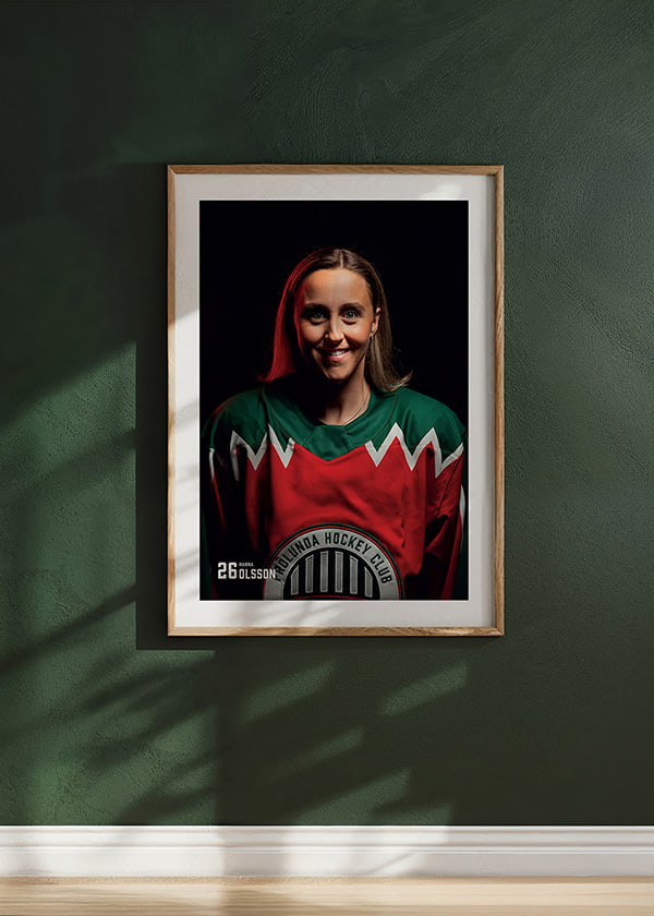 Poster Hanna Olsson #26 Frölunda HC 2025/2026 crossfade