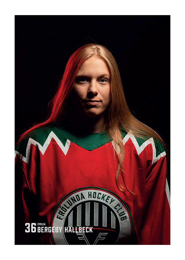Poster Emilia Bergeby Hallbeck #36 Frölunda HC 2025/2026