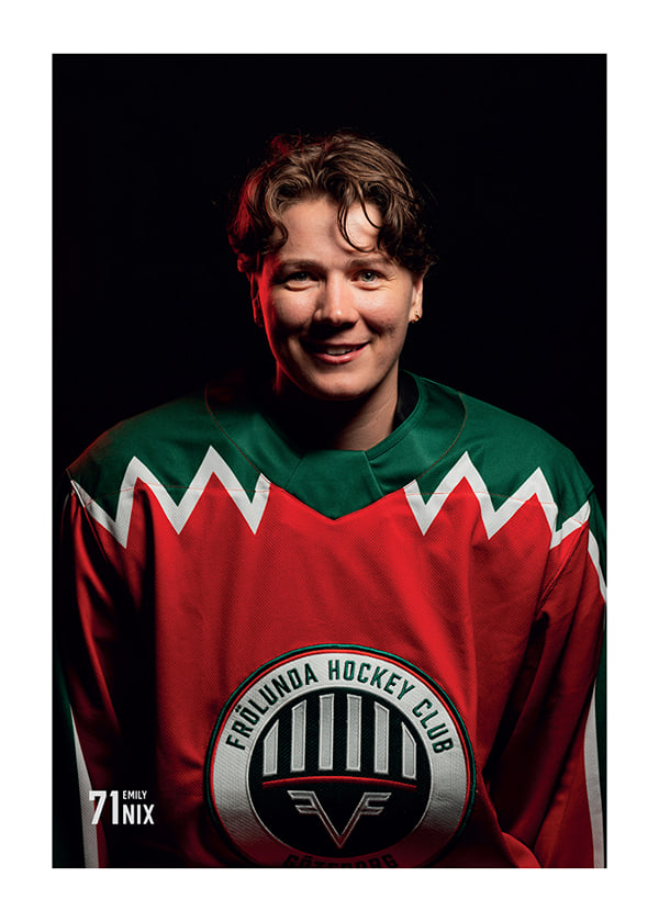 Poster Emily Nix #71 Frölunda HC 2025/2026