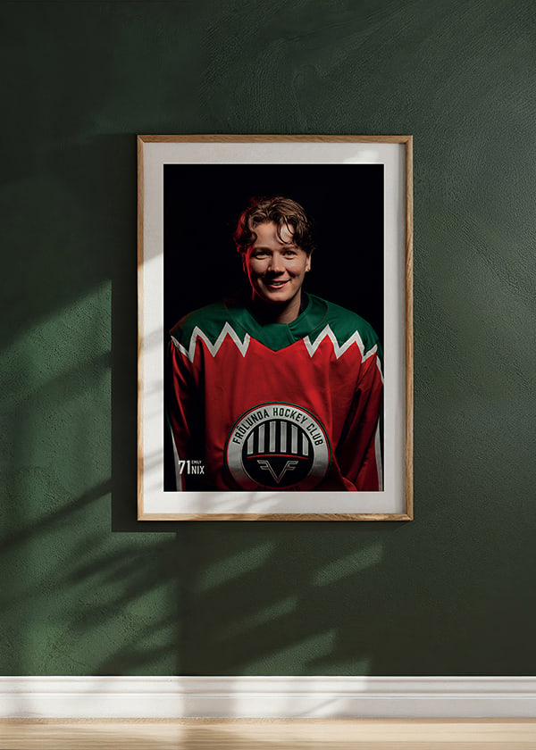 Poster Emily Nix #71 Frölunda HC 2025/2026 crossfade