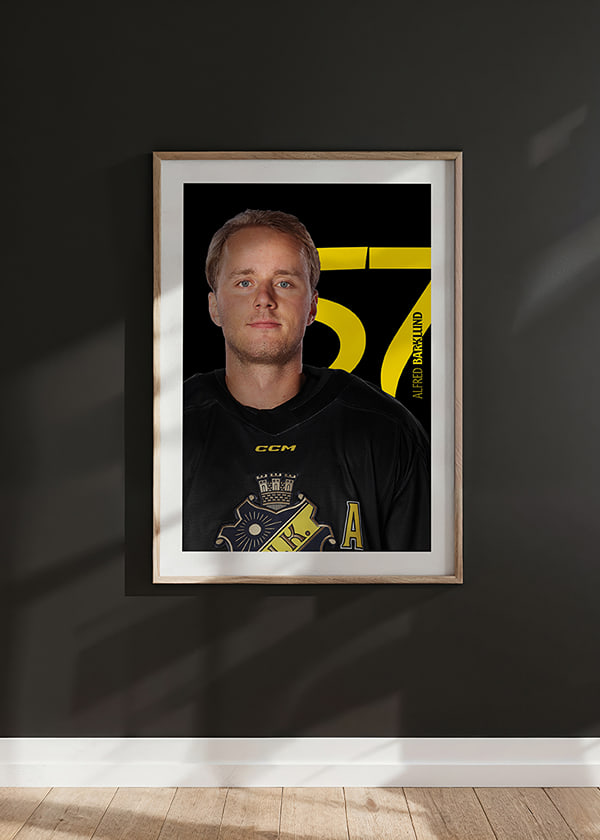 Poster Alfred Barklund #57 AIK Hockey 2025/2026 crossfade