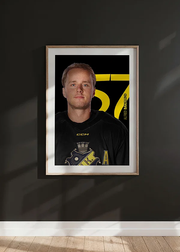 Poster Alfred Barklund #57 AIK Hockey 2025/2026 crossfade