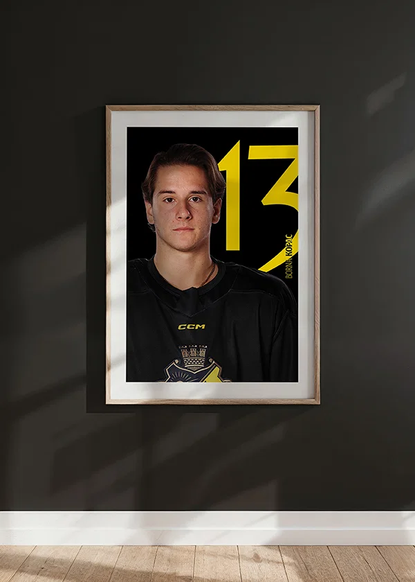 Poster Borna Kopac #13 AIK Hockey 2025/2026 crossfade