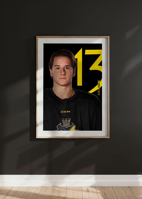 Poster Borna Kopac #13 AIK Hockey 2025/2026 crossfade