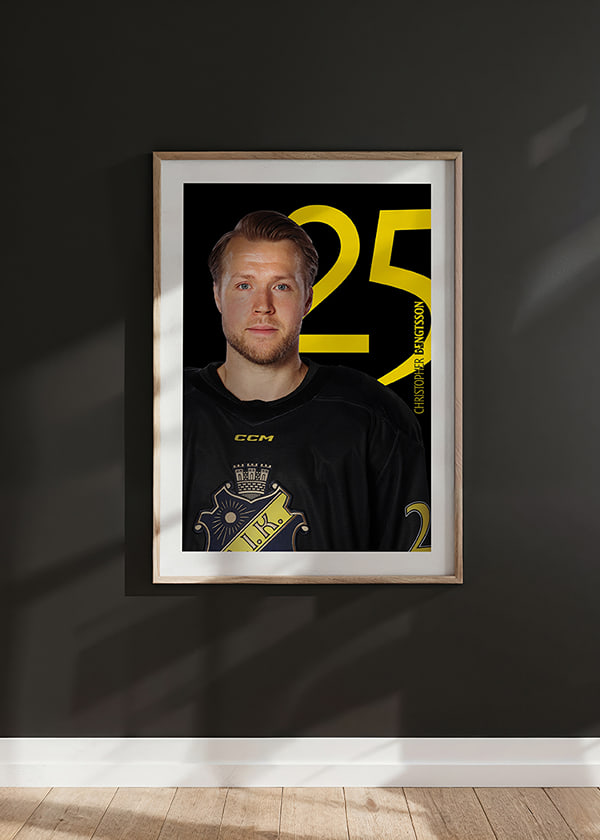 Poster Christopher Bengtsson #25 AIK Hockey 2025/2026 crossfade