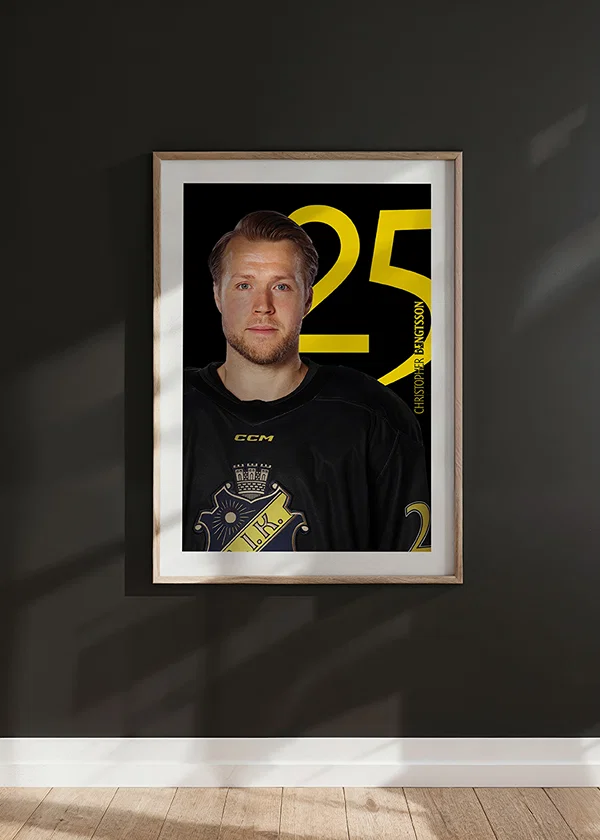 Poster Christopher Bengtsson #25 AIK Hockey 2025/2026 crossfade