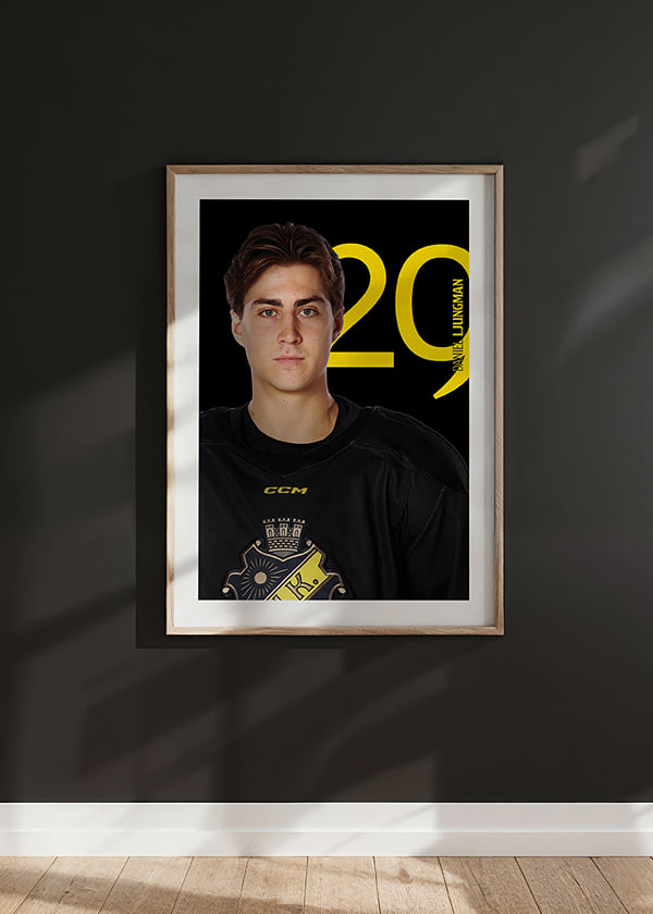 Poster Daniel Ljungman #29 AIK Hockey 2025/2026 crossfade