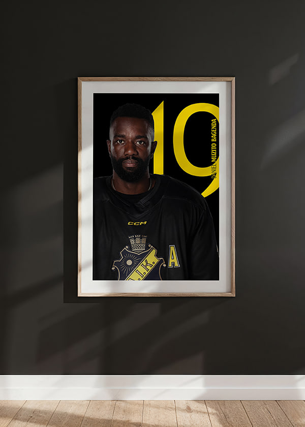 Poster Daniel Muzito Bagenda #19 AIK Hockey 2025/2026 crossfade