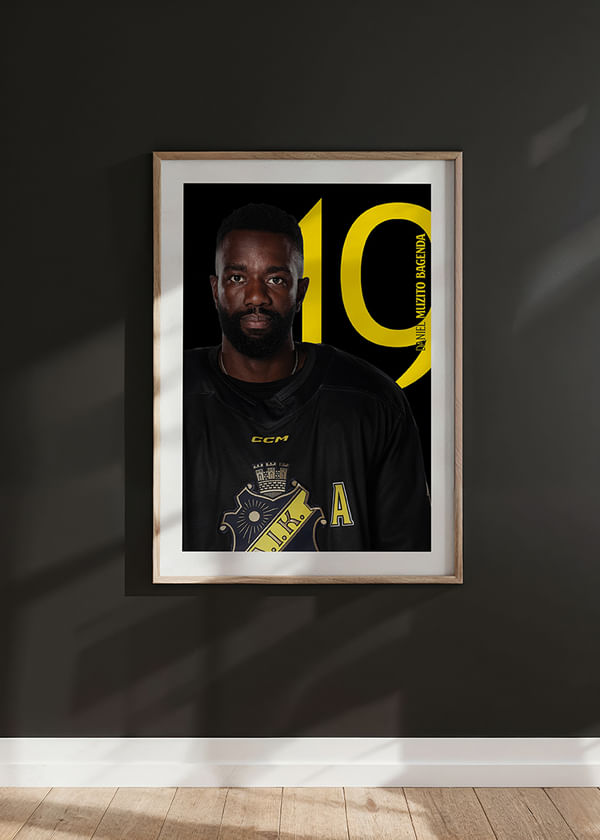 Poster Daniel Muzito Bagenda #19 AIK Hockey 2025/2026 crossfade