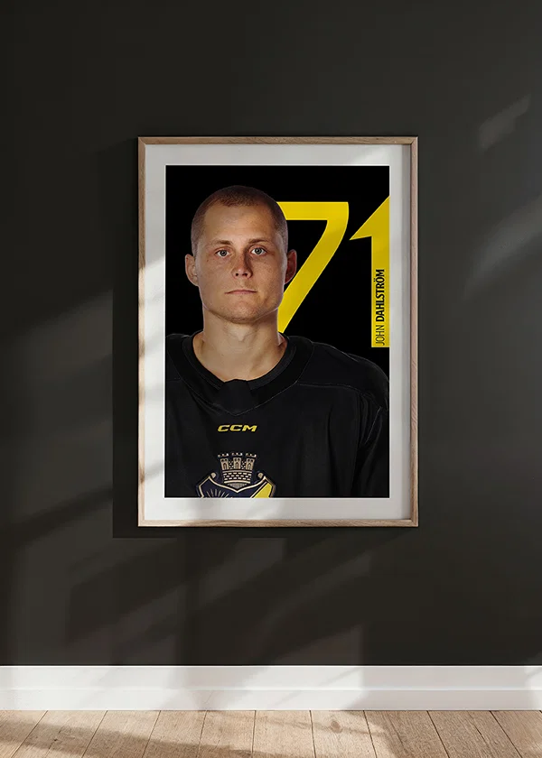 Poster John Dahlström #71 AIK Hockey 2025/2026 crossfade