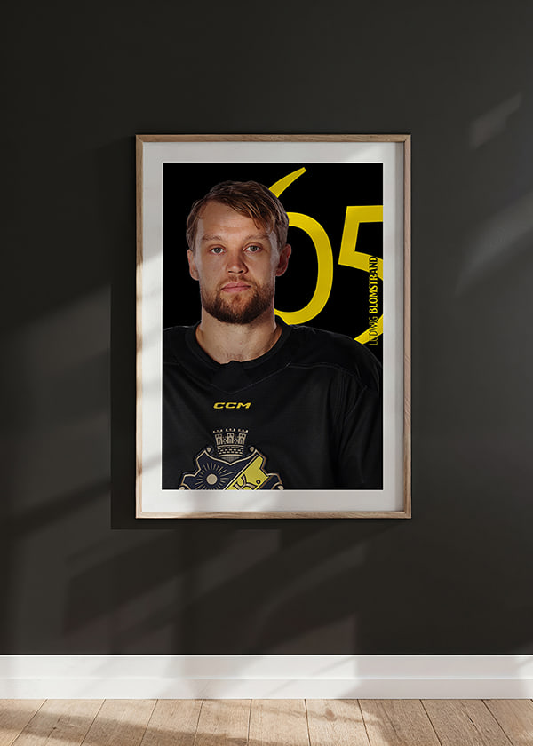 Poster Ludwig Blomstrand #65 AIK Hockey 2025/2026 crossfade