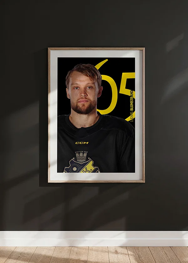 Poster Ludwig Blomstrand #65 AIK Hockey 2025/2026 crossfade
