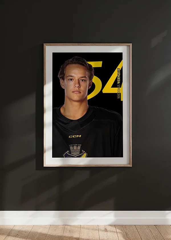 Poster Nikodemus Wernquist #54 AIK Hockey 2025/2026 crossfade