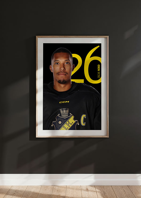 Poster Oscar Nord #26 AIK Hockey 2025/2026 crossfade