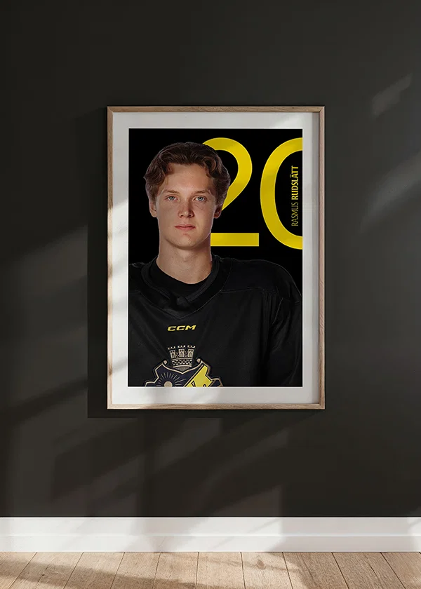 Poster Rasmus Rudslätt #20 AIK Hockey 2025/2026 crossfade