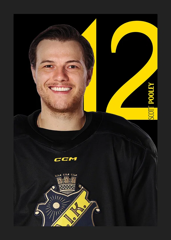 Poster Scott Pooley #12 AIK Hockey 2025/2026