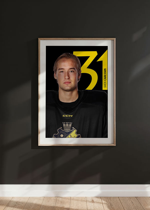 Poster Simon Carlsson #31 AIK Hockey 2025/2026 crossfade