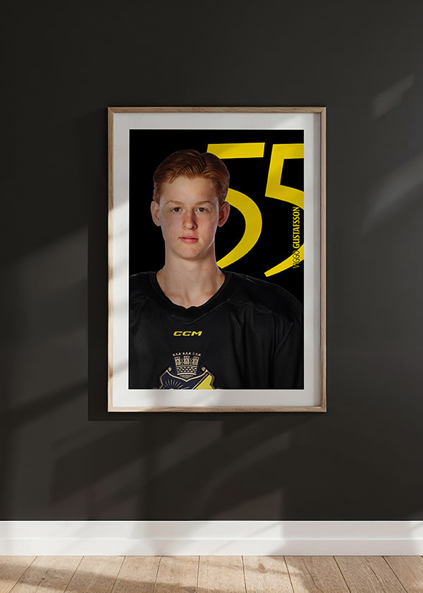 Poster Viggo Gustafsson #55 AIK Hockey 2025/2026 crossfade