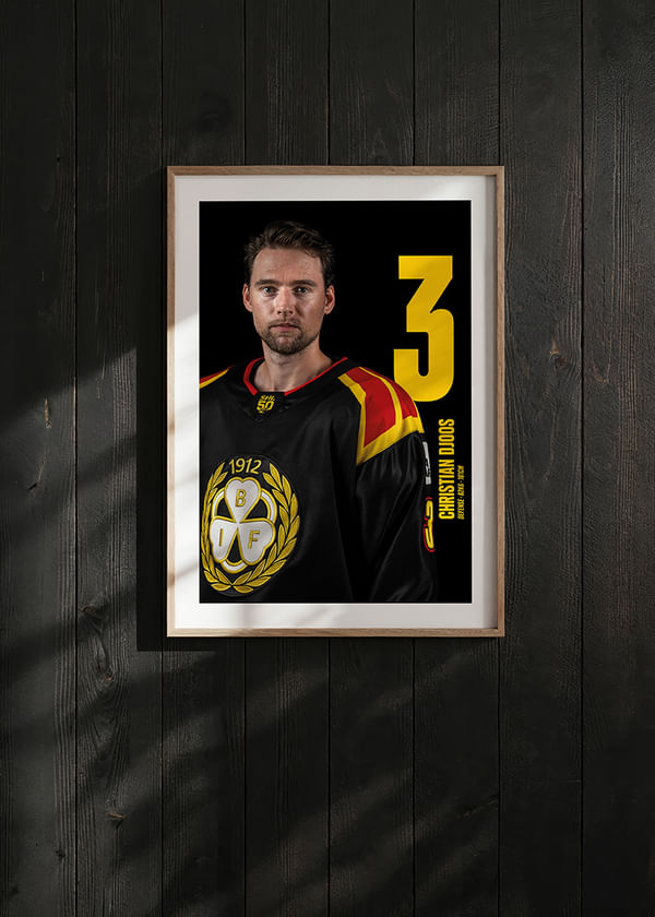 Poster Christian Djoos #3 Brynäs IF 2025/2026 crossfade