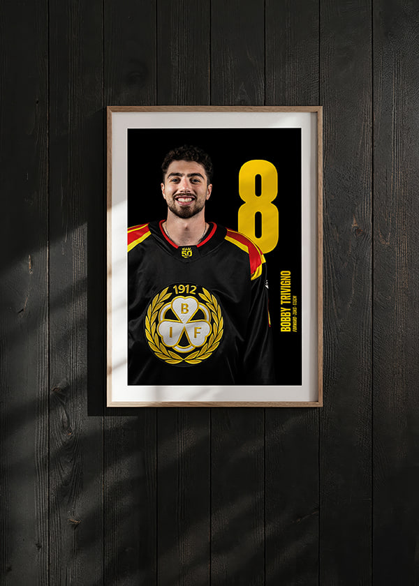 Poster Bobby Trivigno #8 Brynäs IF 2025/2026 crossfade