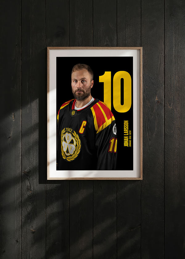 Poster Johan Larsson #10 Brynäs IF 2025/2026 crossfade