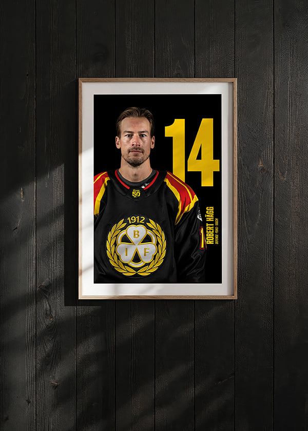 Poster Robert Hägg #14 Brynäs IF 2025/2026 crossfade