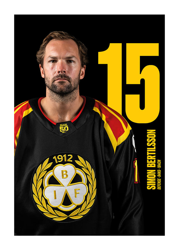 Poster Simon Bertilsson #15 Brynäs IF 2025/2026