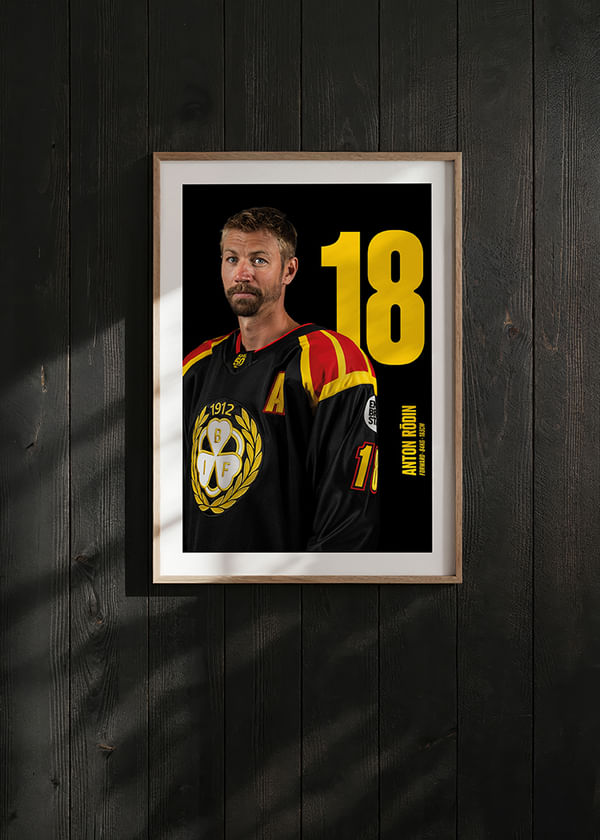 Poster Anton Rödin #18 Brynäs IF 2025/2026 crossfade