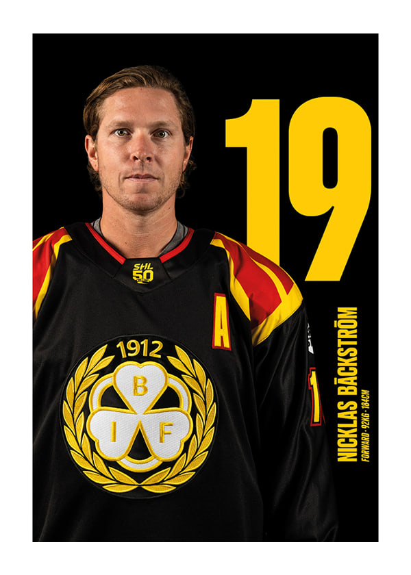 Poster Nicklas Bäckström #19 Brynäs IF 2025/2026