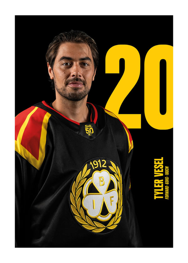 Poster Tyler Vesel #20 Brynäs IF 2025/2026