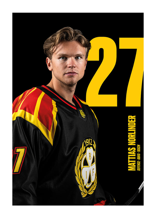 Poster Mattias Norlinder #27 Brynäs IF 2025/2026
