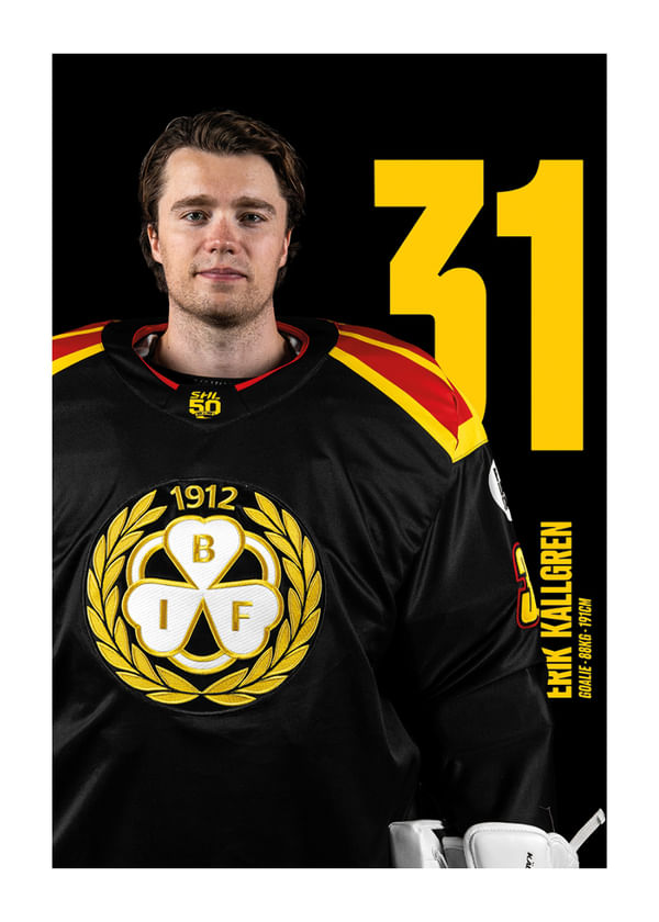 Poster Erik Källgren #31 Brynäs IF 2025/2026