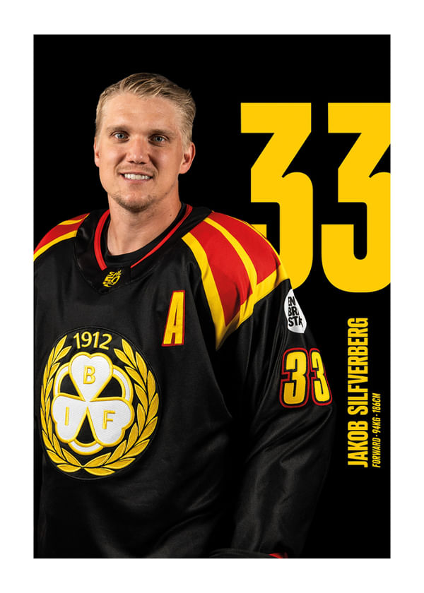 Poster Jakob Silfverberg #33 Brynäs IF 2025/2026