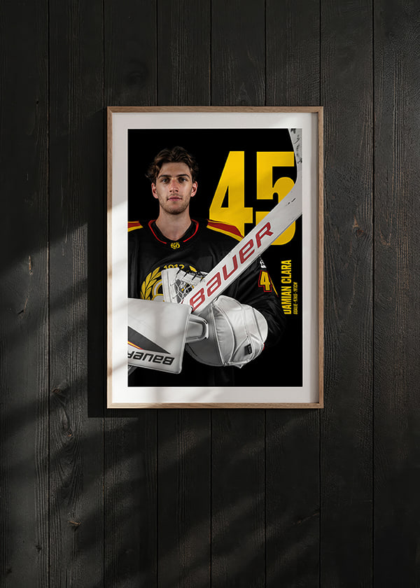 Poster Damian Clara #45 Brynäs IF 2025/2026 crossfade