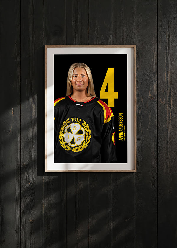 Poster Anna Andersson #4 Brynäs IF 2025/2026 crossfade
