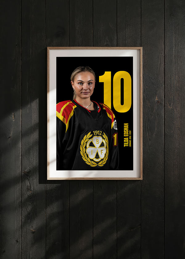 Poster Tilda Edsman #10 Brynäs IF 2025/2026 crossfade