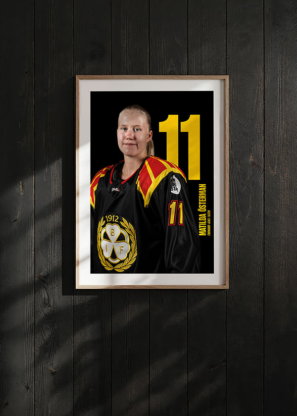 Poster Matilda Österman #11 Brynäs IF 2025/2026 crossfade