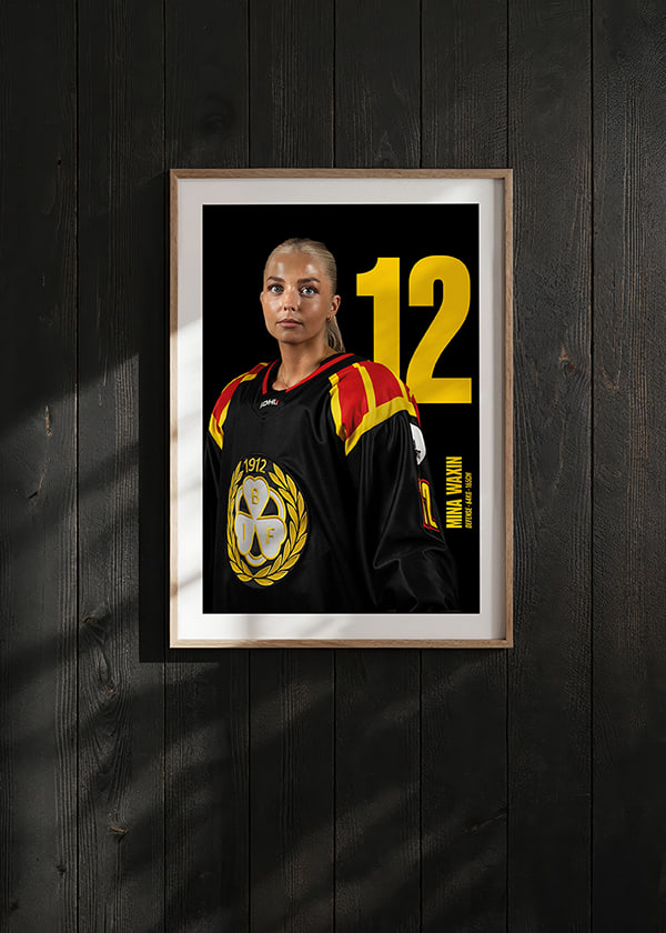 Poster Mina Waxin #12 Brynäs IF 2025/2026 crossfade