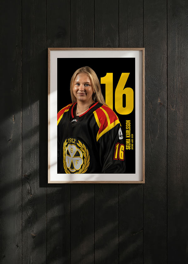 Poster Selma Karlsson #16 Brynäs IF 2025/2026 crossfade