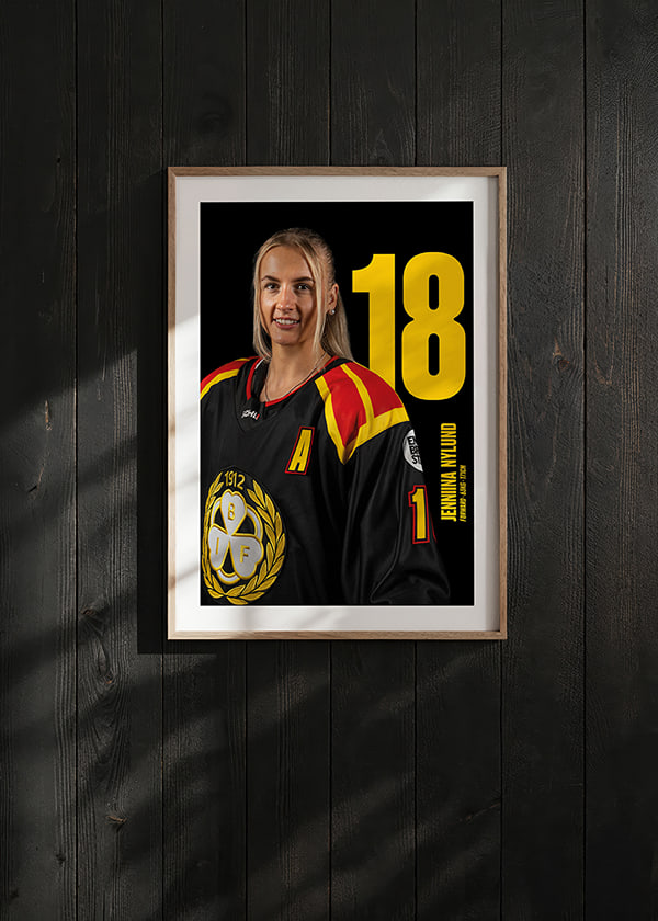 Poster Jenniina Nylund #18 Brynäs IF 2025/2026 crossfade