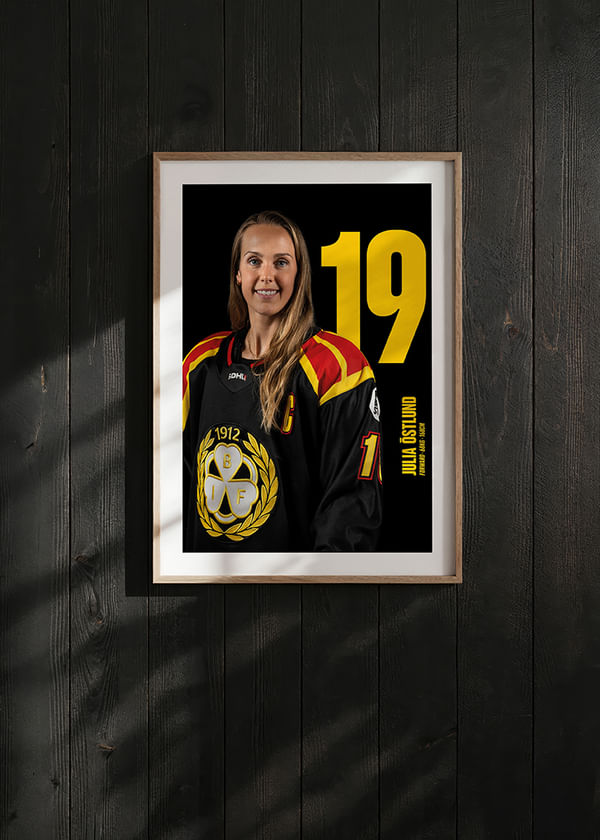 Poster Julia Östlund #19 Brynäs IF 2025/2026 crossfade