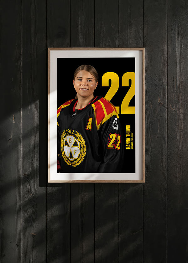 Poster Hanna Thuvik #22 Brynäs IF 2025/2026 crossfade