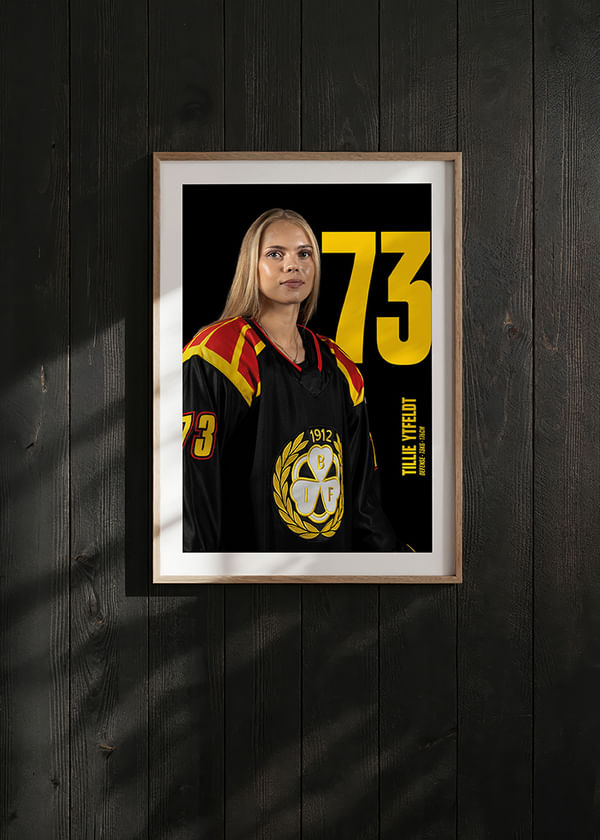 Poster Tillie Ytfeldt #73 Brynäs IF 2025/2026 crossfade