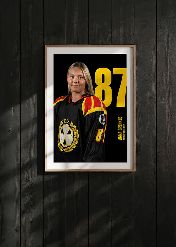 Poster Anna Brenkle #87 Brynäs IF 2025/2026 crossfade