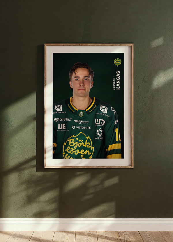 Poster Gustaf Kangas #16 Björklöven 2025/2026 crossfade