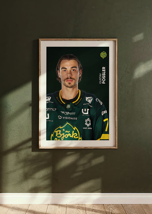 Poster Gustav Possler #71 Björklöven 2025/2026 crossfade