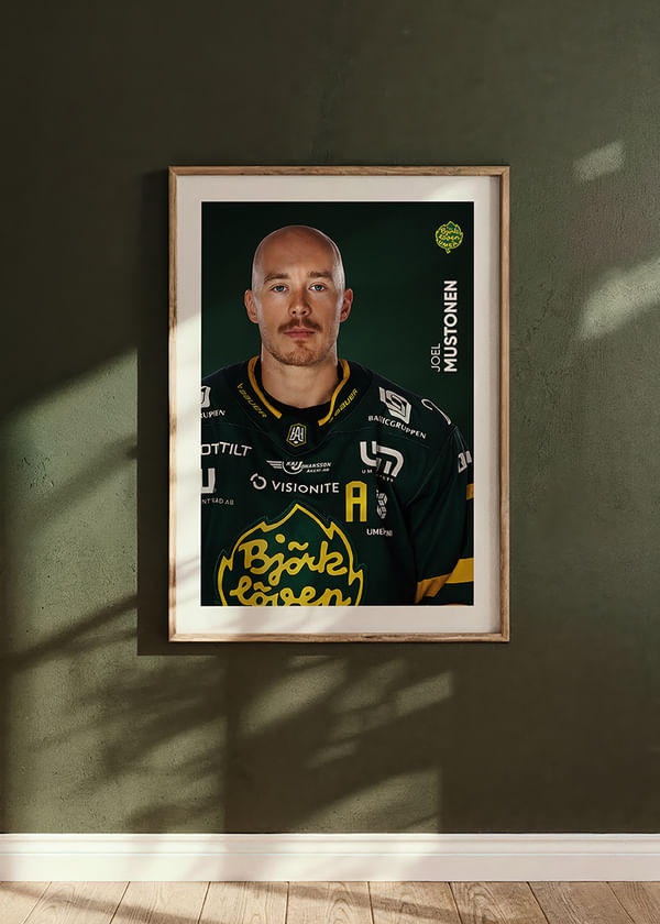 Poster Joel Mustonen #39 Björklöven 2025/2026 crossfade