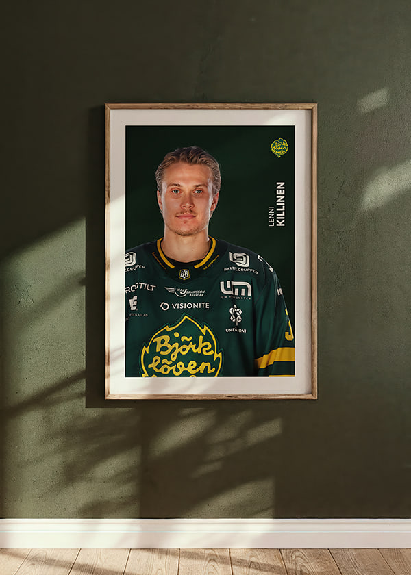 Poster Lenni Killinen #37 Björklöven 2025/2026 crossfade